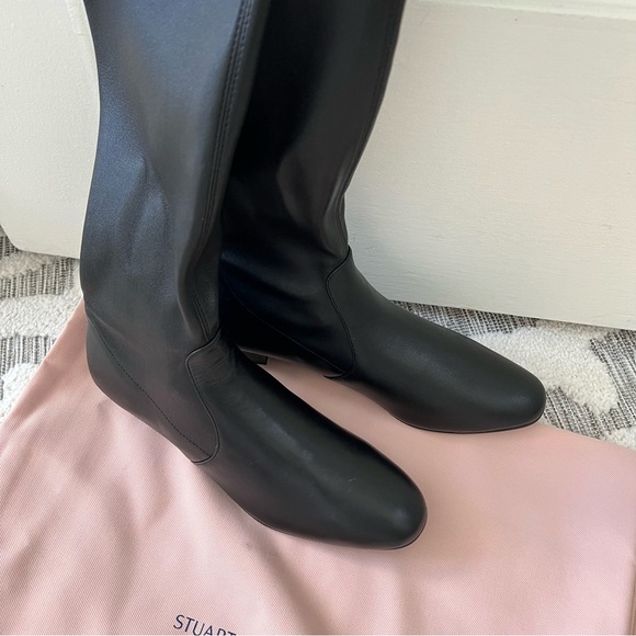 Stuart Weitzman Genna Over-the-Knee Boot in Black Leather Size 7 NWT - Picture 6 of 10